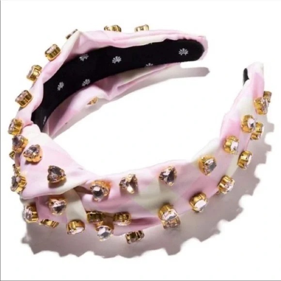 ? Lele Sadoughi x Stoney Clover Lane Picnic Gingham Watermelon Pink Headband main image 8